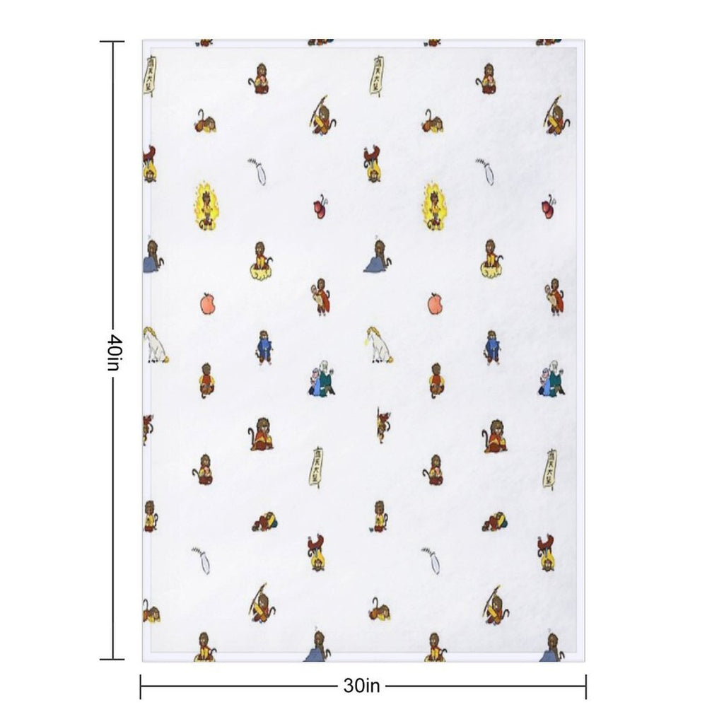 Barrel of Even More Monkeys Eco-conscious Throw Blanket