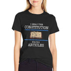 History Teachers Read The Constitution Distressed Funny  Wrinkle-resistant T-Shirt