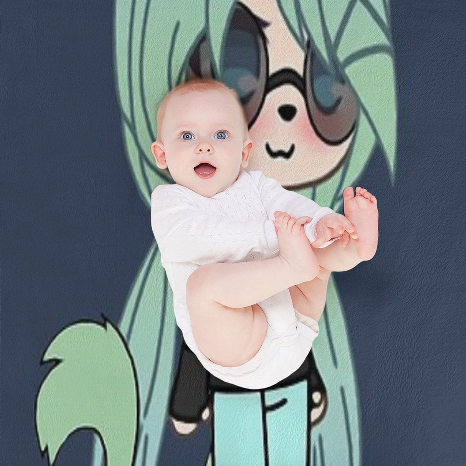 Gacha Life Series - Chloe The Tomboy Shrink-resistant Throw Blanket