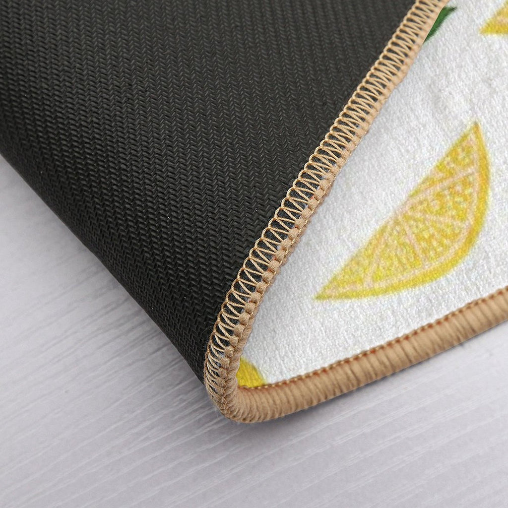 Cut + Paste Lemon Pattern  Easy To Clean Bath Mat