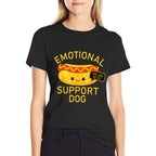 Funny Emotional Support Dog Hot Dog Kawai 4th of July  Versatile T-Shirt