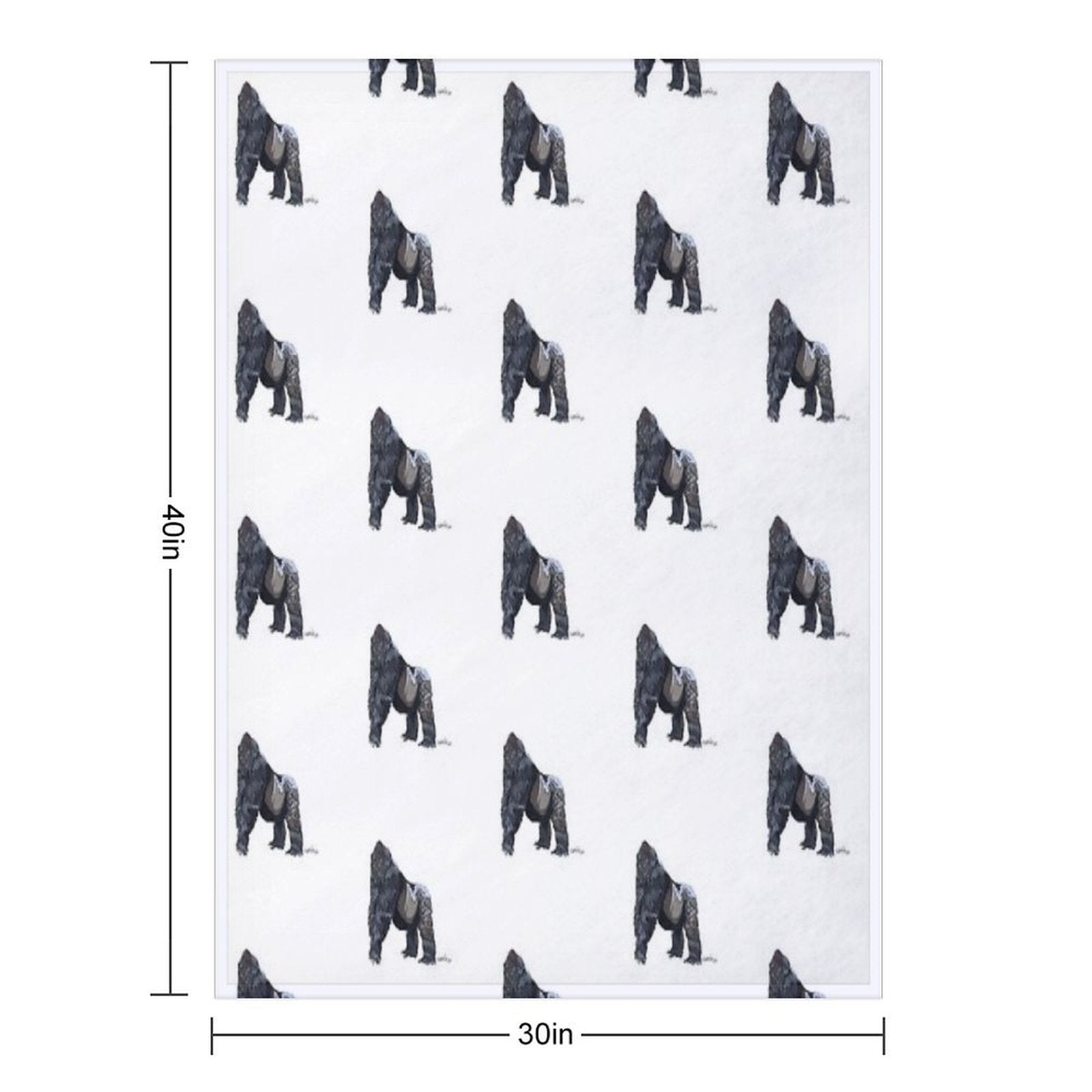 Gorilla Velvety-soft Throw Blanket