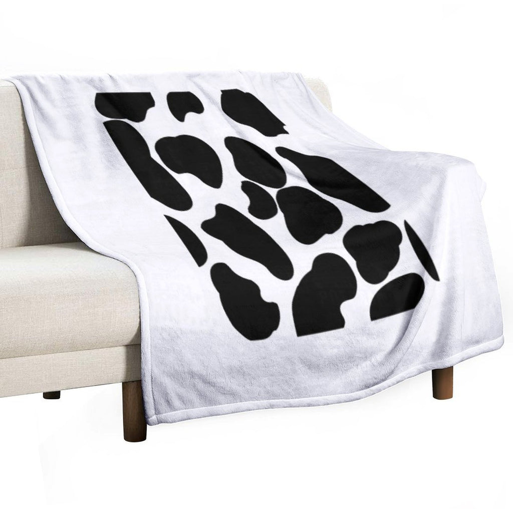 Cow Print Pattern Plush Throw Blanket