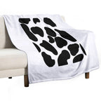 Cow Print Pattern Plush Throw Blanket