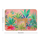 Leopard in Succulent Garden  Multi-Purpose Bath Mat