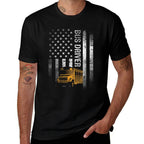 School Bus Driver Usa American Funny Bus Driver Gift  Cotton T-Shirt