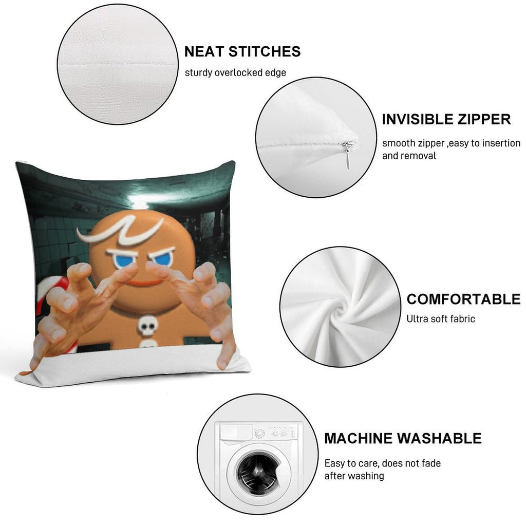 Vibe Check Gingerbrave Soft High-Density Material Throw Pillow