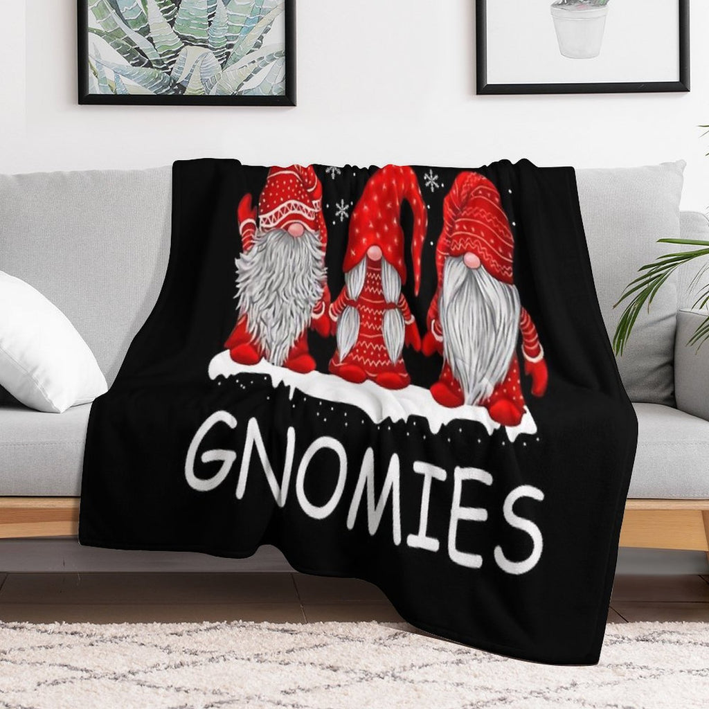 Just Hangin with My Gnomies Gnome Lover Machine-washable Throw Blanket