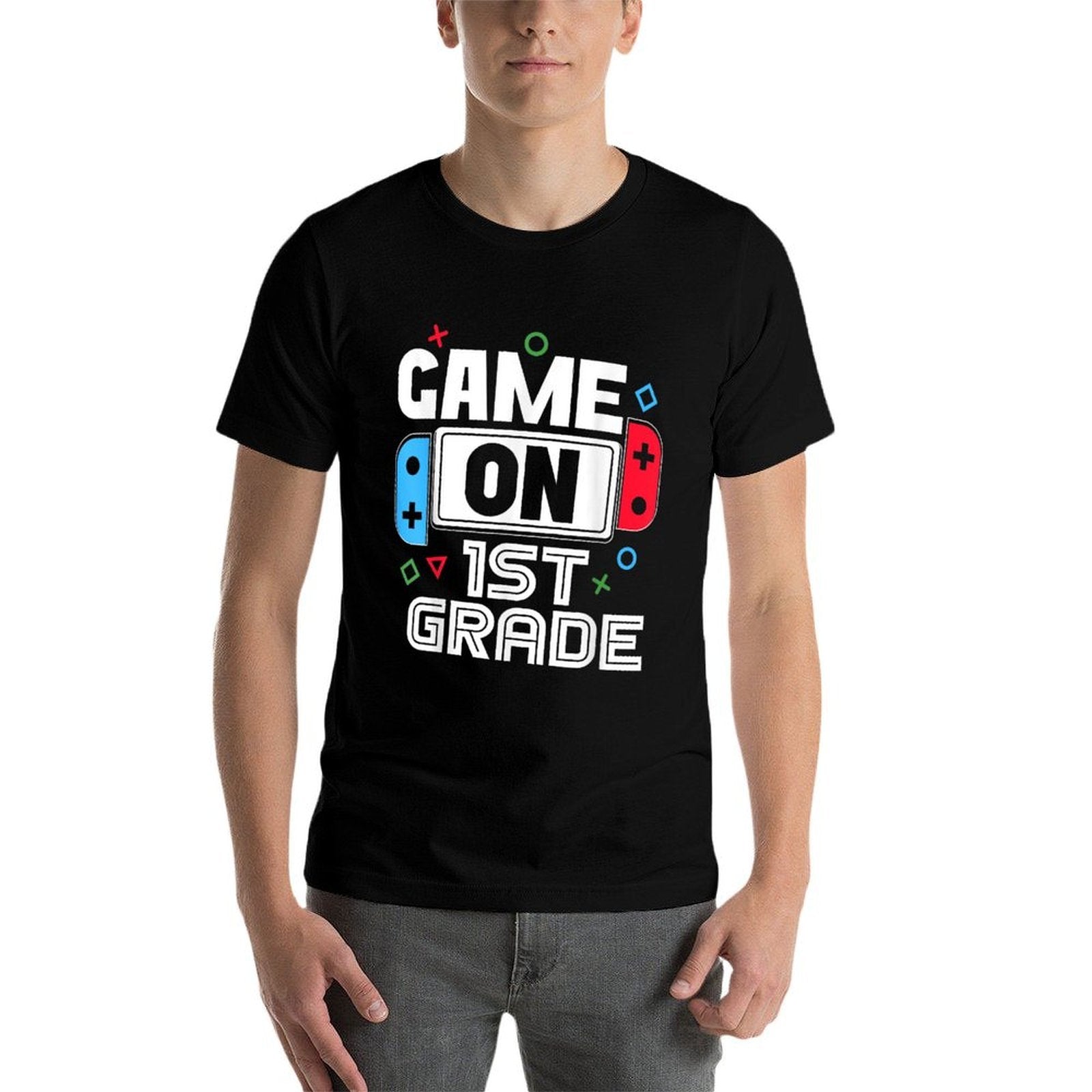 Gamer Back To School Funny Game 1st Grade Kids Boys  High-quality Stitching T-Shirt