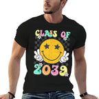 Class of 2039 Grow with Me Retro Kindergarten to Graduation  Tagless Design T-Shirt