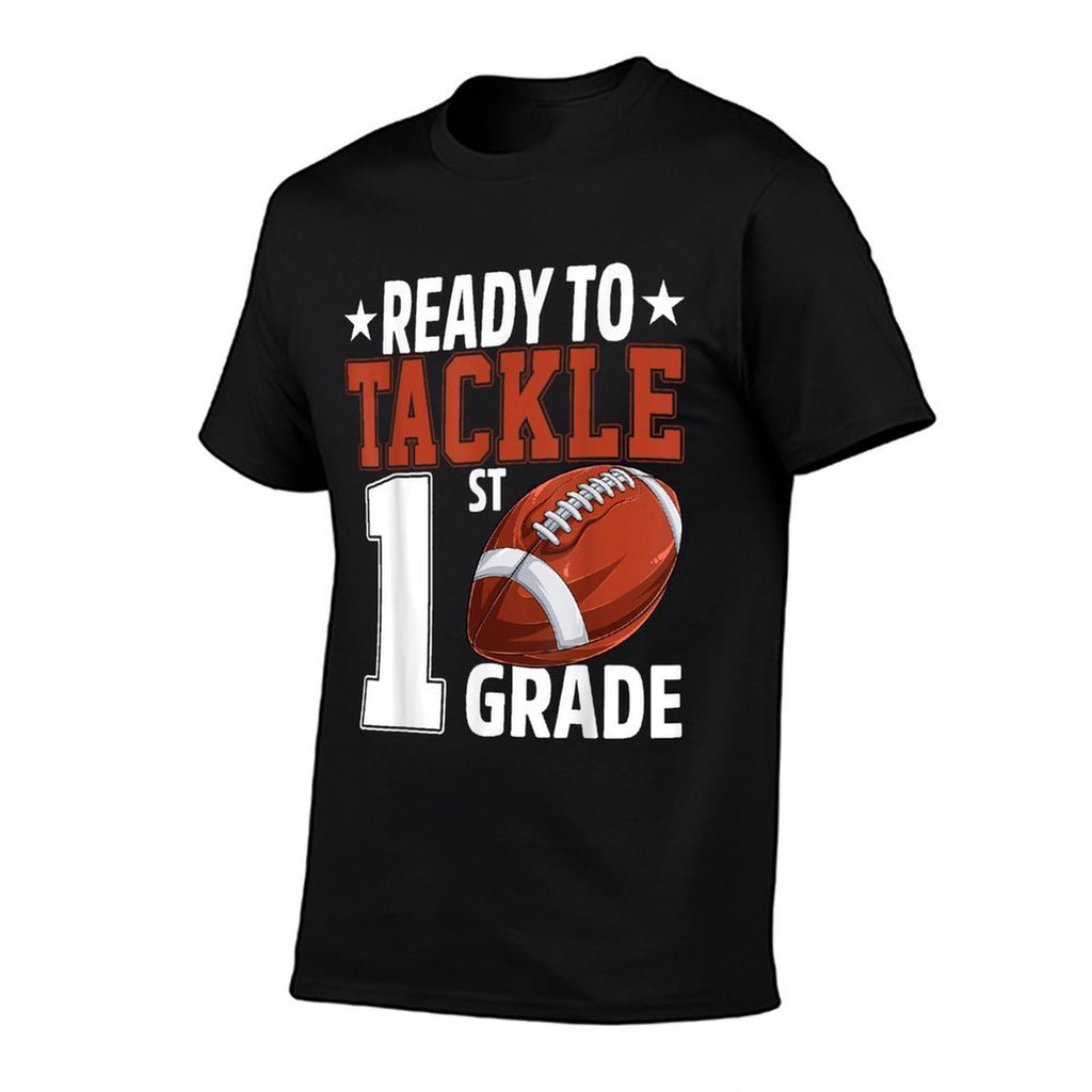 Ready To Tackle First Grade Football First Day Of School  Graphic-printed T-Shirt