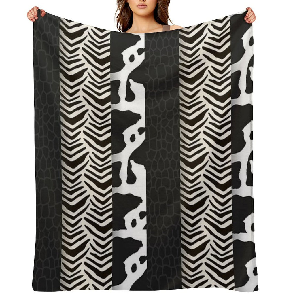 Patchwork Velvety-soft Throw Blanket