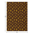Bold Doodle Stars  Brown Machine-washable Throw Blanket
