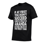AMANDA Name Personalized Birthday Funny Christmas Joke  Easy-care T-Shirt