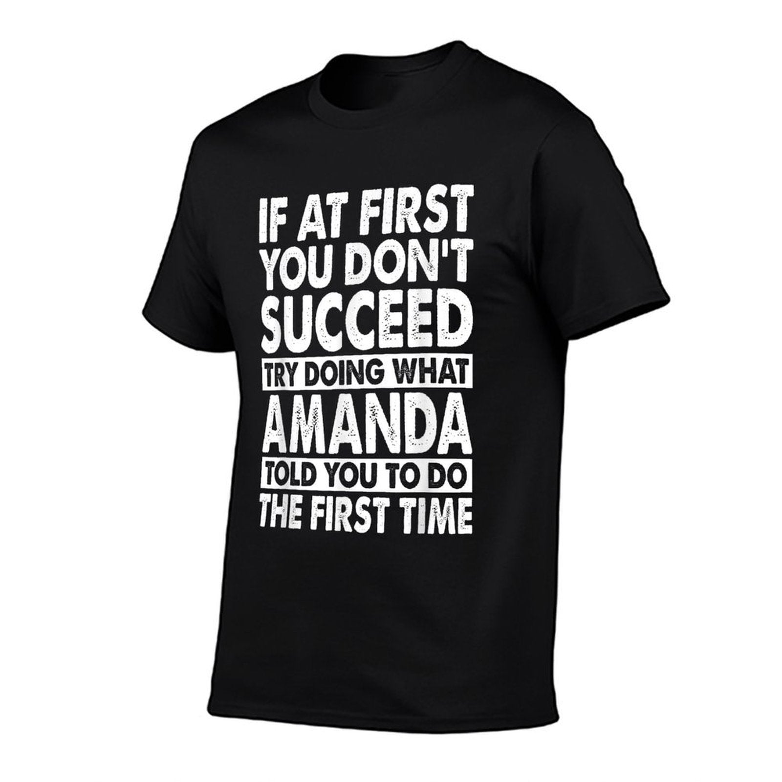 AMANDA Name Personalized Birthday Funny Christmas Joke  Easy-care T-Shirt