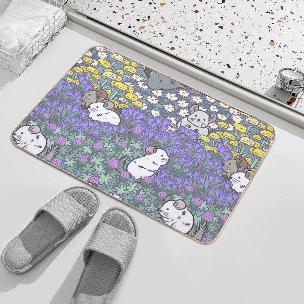 Chinchilla Meadows  Easy To Clean Bath Mat