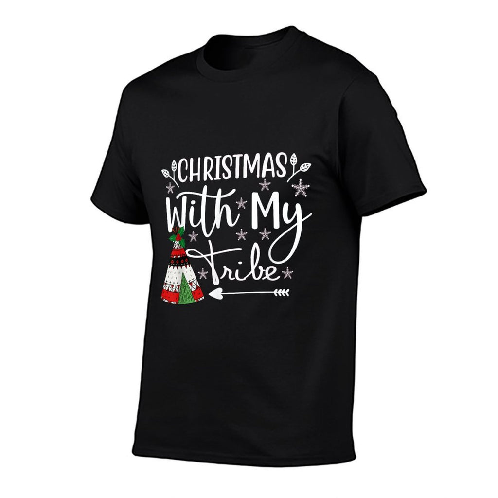 Christmas with My Tribe Red Plaid Family Matching Outfit  Odor-resistant T-Shirt