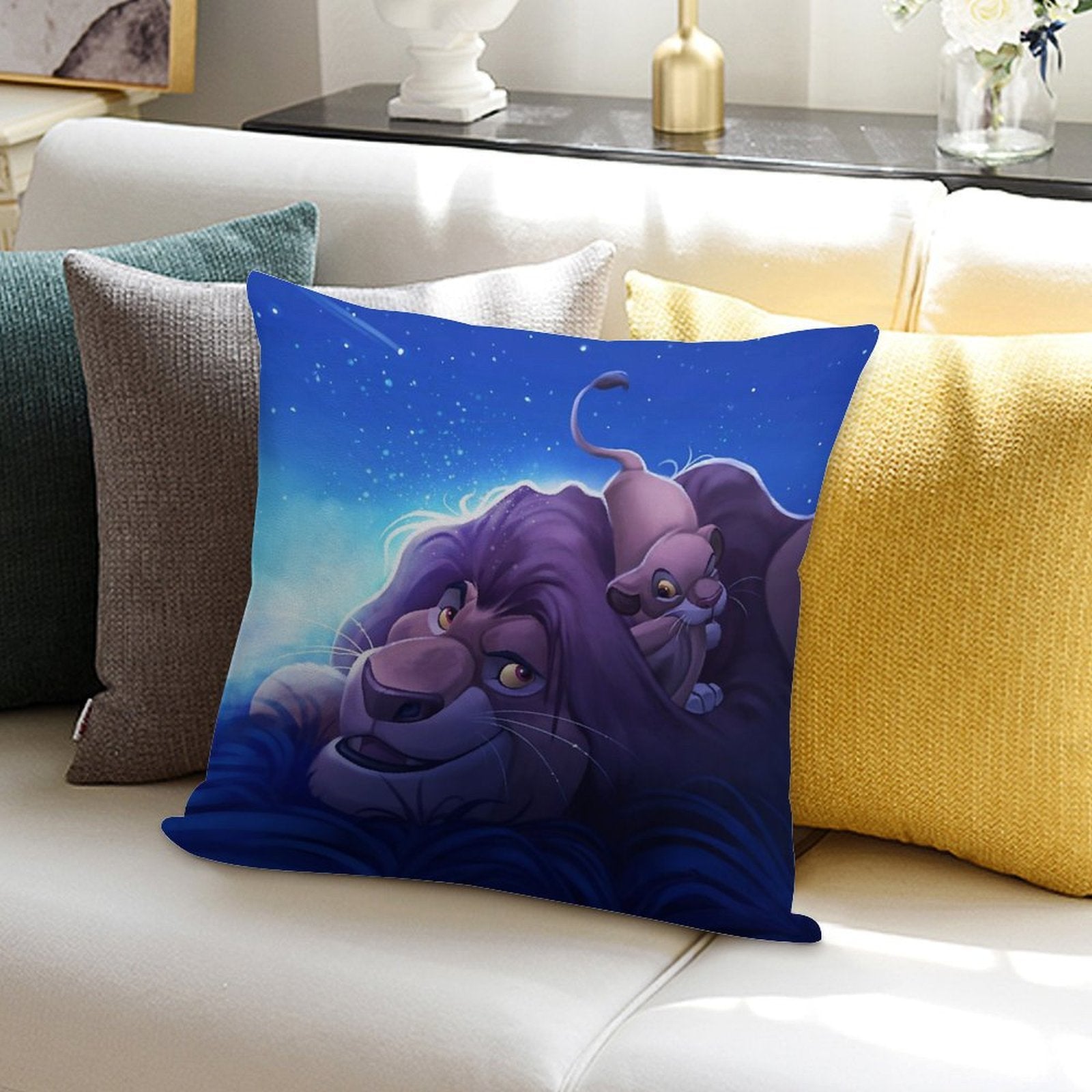The Lion King - Under The Stars Soft Home Decor Throw Pillow