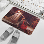 Accolade by Edmund Blair Leighton Medieval Knight Sword And Lady  Multi-Purpose Bath Mat
