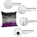 Abstract Paint Splatter Asexual Pride Flag Pattern Soft Gift Ready Throw Pillow