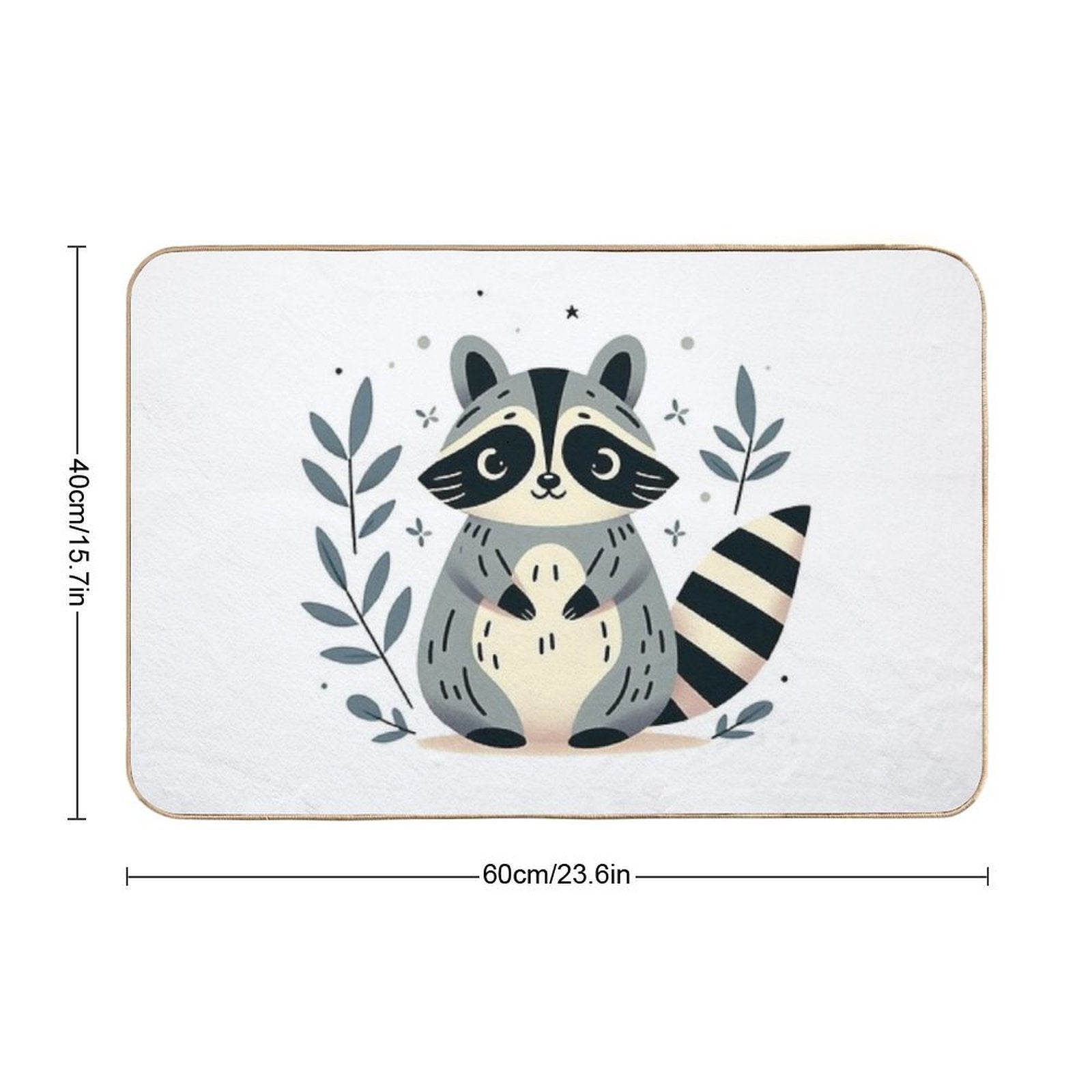 Raccoon  Repositionable Bath Mat