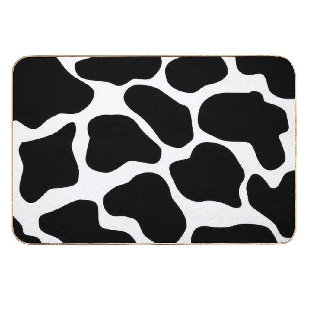 Cow Print Pattern  Black And White  Dirt-Trapping Bath Mat