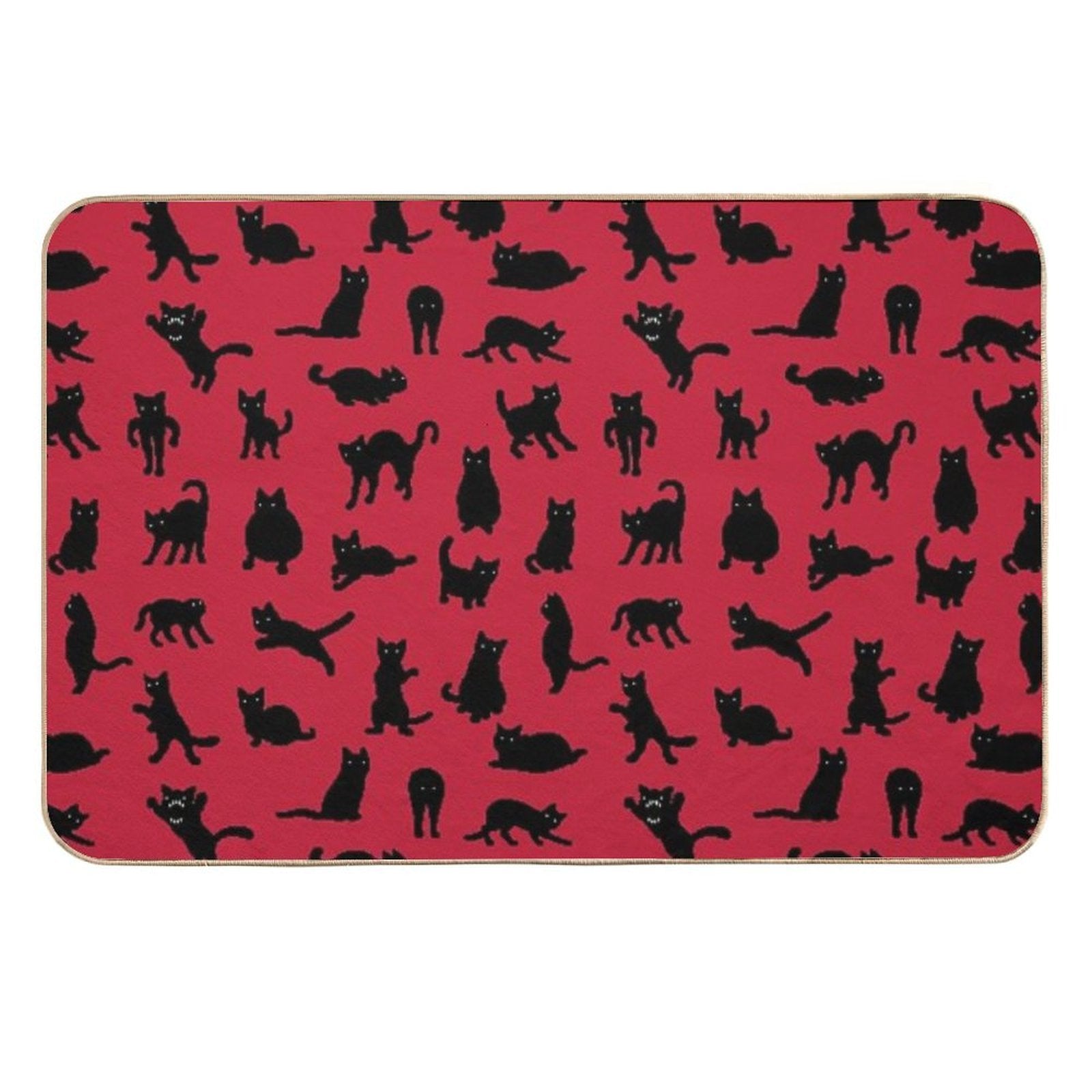 Void Cats Pattern (Red)  Repositionable Bath Mat