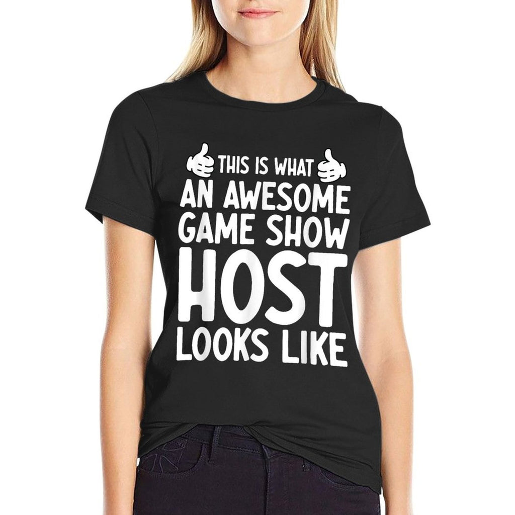 Board Game Lover Trivia Game Night Funny Game Show Host  Trendy Pattern T-Shirt