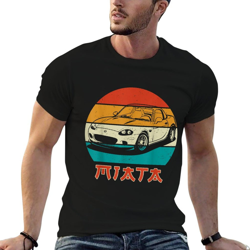 Japanese Miata Car Retro Vintage Sports Car Legend 90s  Cotton T-Shirt