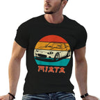 Japanese Miata Car Retro Vintage Sports Car Legend 90s  Cotton T-Shirt