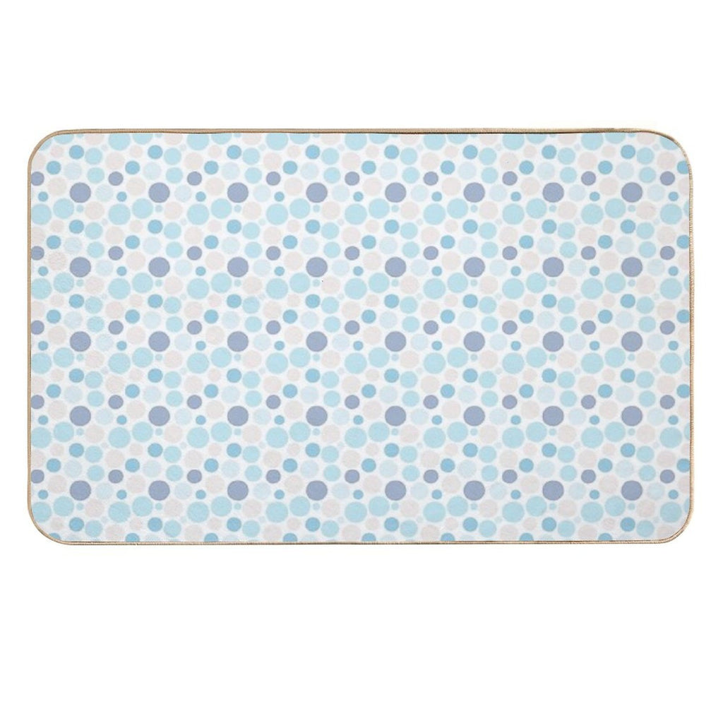 Abstract Circle Pattern - Blue And Grey  Dirt-Trapping Bath Mat