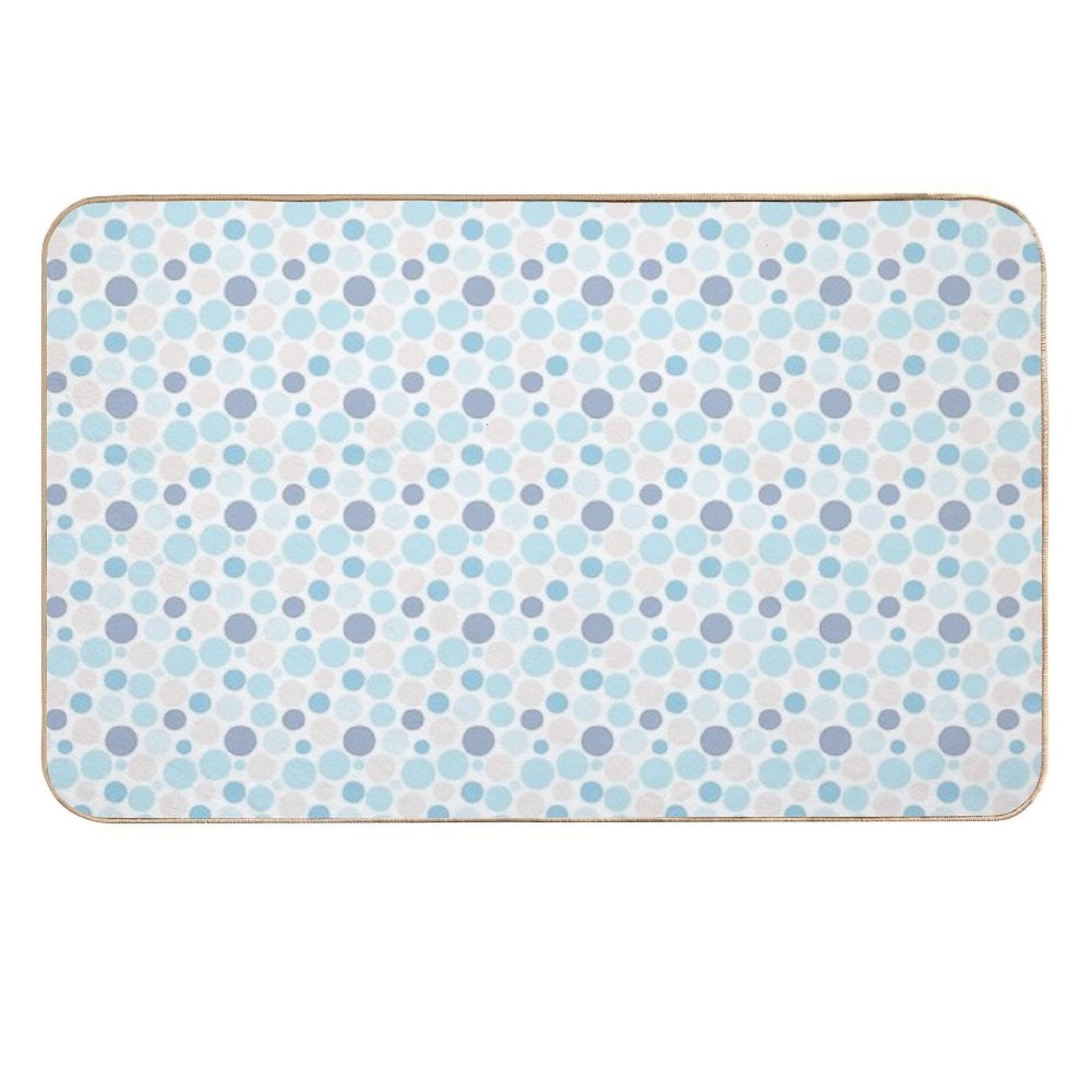 Abstract Circle Pattern - Blue And Grey  Dirt-Trapping Bath Mat
