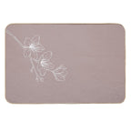 Minimal Flower Print Pink  Toxin-Free Bath Mat