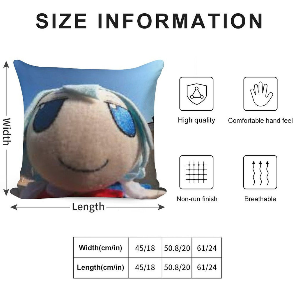 Cirno Fumo Close Up  Fumo Fumo Plush Soft Home Decor Throw Pillow