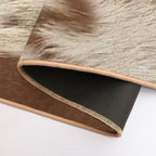 Cow Hide Brown & White  Easy To Clean Bath Mat