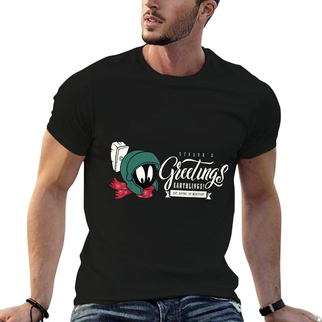 Looney Tunes Christmas Marvin Eat Drink Be Martian  Moisture-wicking T-Shirt