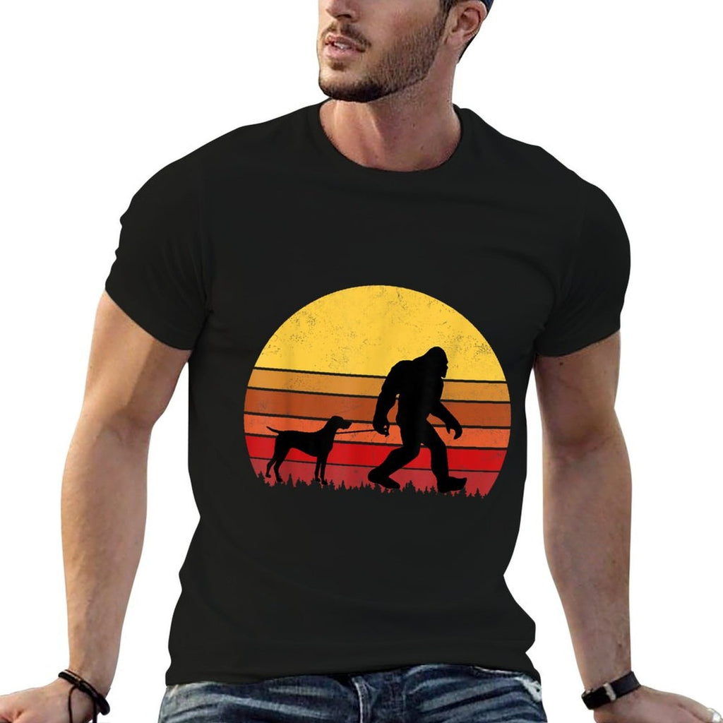 German Shorthaired Pointer Funny Retro Dog Design  Lightweight T-Shirt