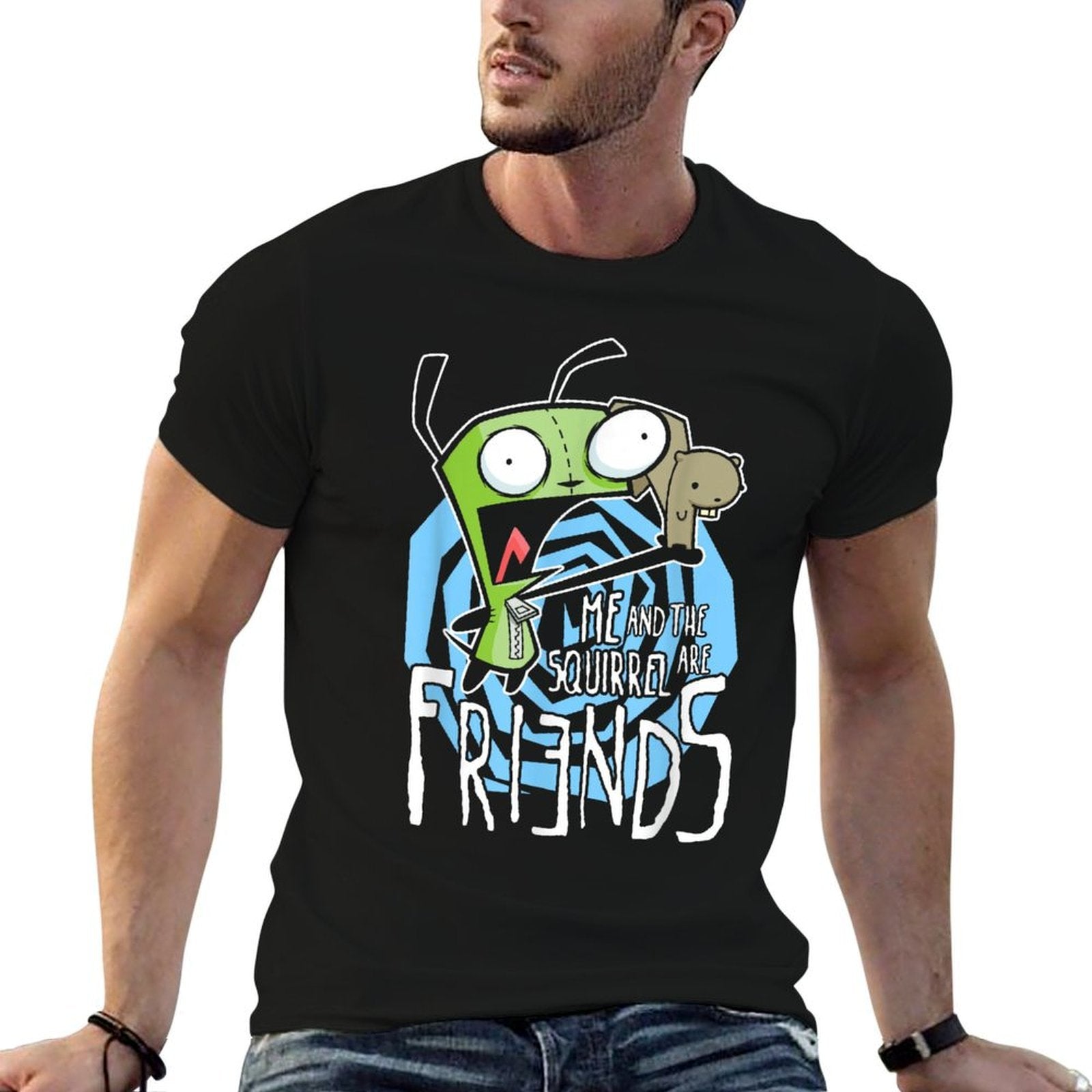 Invader Zim G.I.R Me And The Squirrel Are Friends Funny Logo  Moisture-wicking T-Shirt