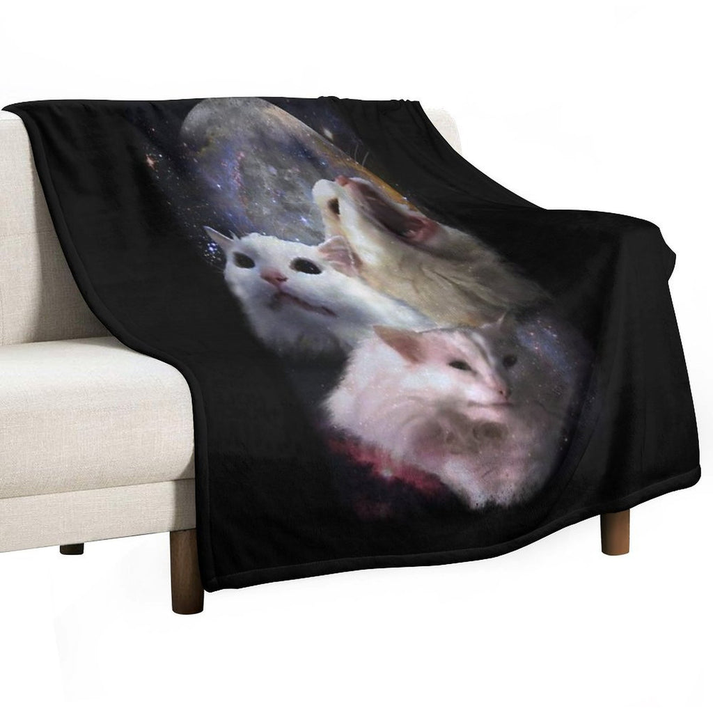 Triple Thurston Moon Cats! Sustainable Throw Blanket