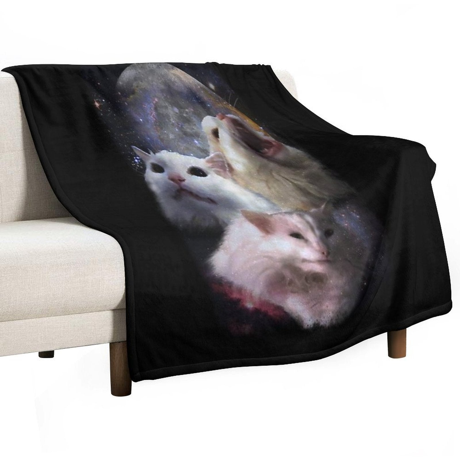 Triple Thurston Moon Cats! Sustainable Throw Blanket