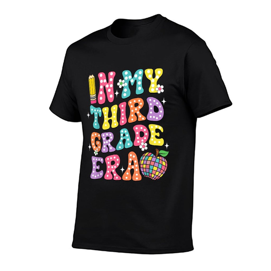 Retro Groovy In My Third Grade Era First Day Back To School  Trendy Pattern T-Shirt