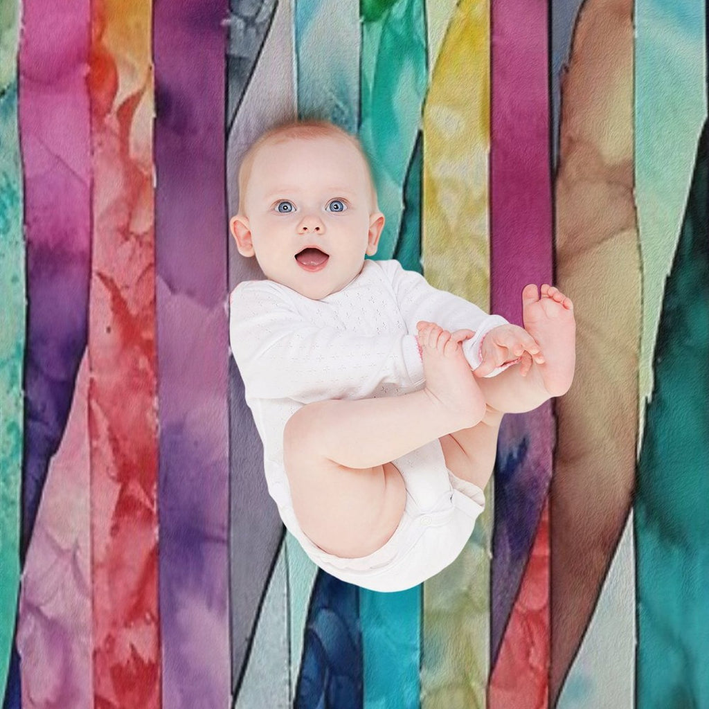 Abstract Stripes Plush Throw Blanket