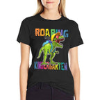 Roaring Kindergarten Dinosaur T Rex Back to School Boys Gift  Trendy Pattern T-Shirt