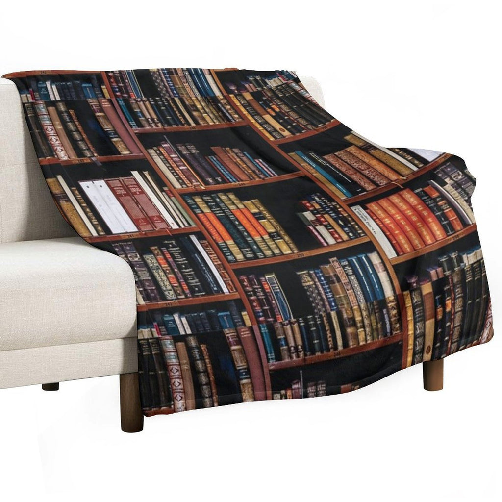 Full Bookshelf, Book And Reading Lovers Easy Care Throw Blanket