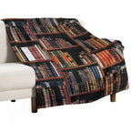 Full Bookshelf, Book And Reading Lovers Easy Care Throw Blanket