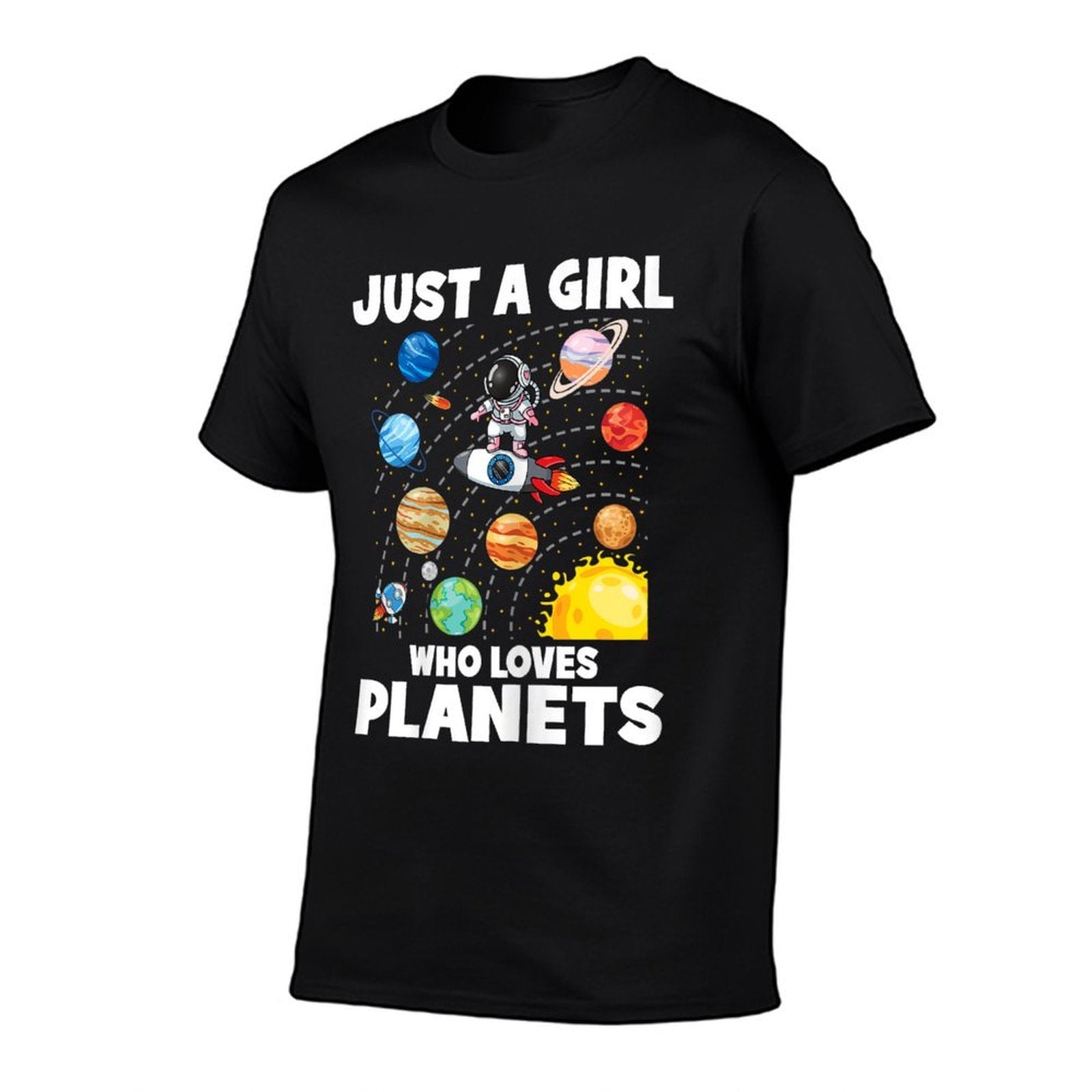 Just A Girl Who Loves Planets Solar System Space Astronaut  Summer-ready Fabric T-Shirt