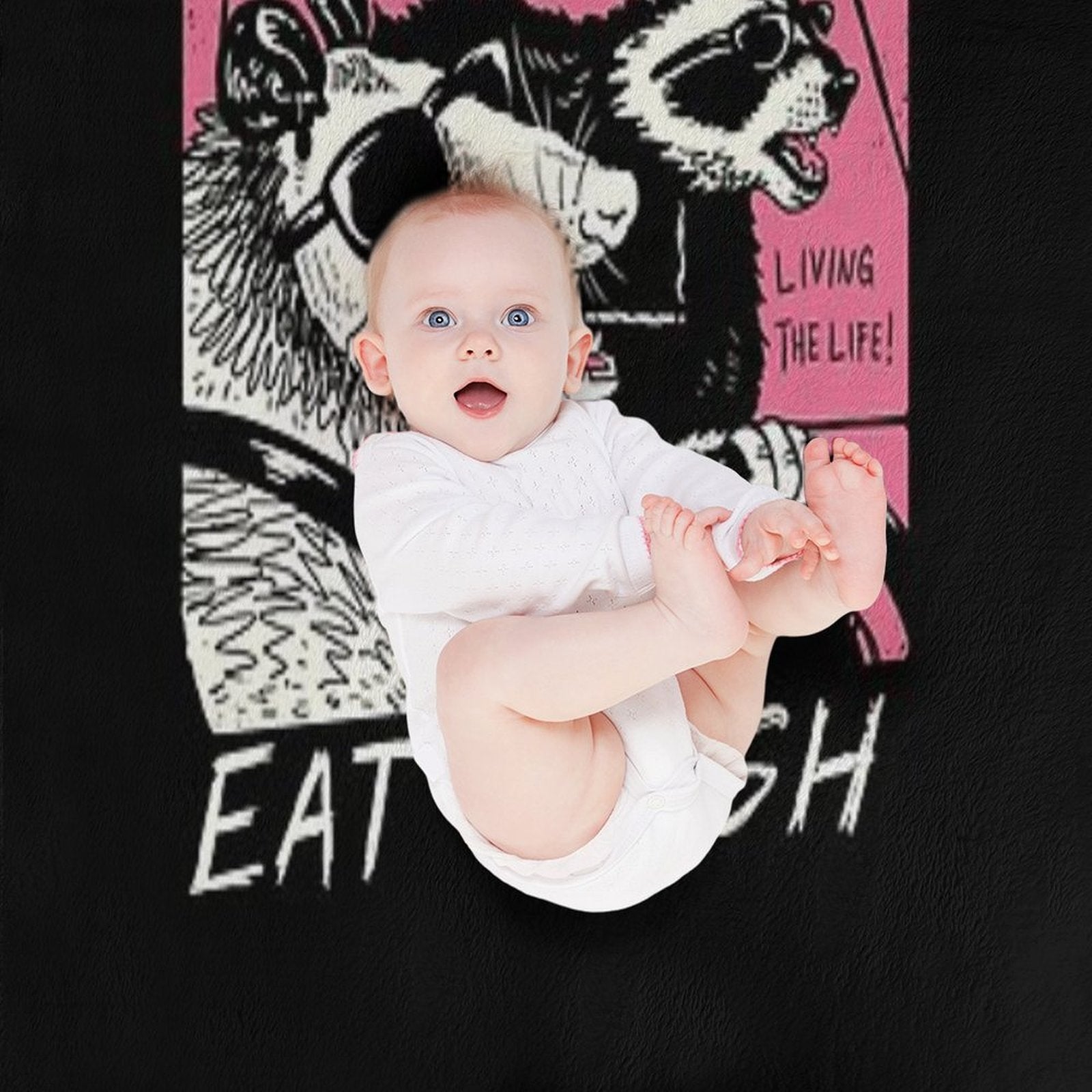 Live Fast! Eat Trash! Versatility Throw Blanket