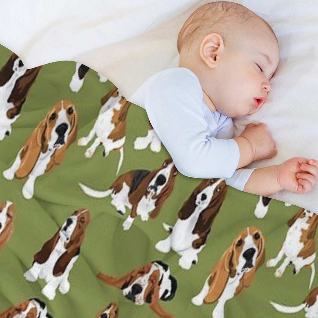 Basset Hound Eco-conscious Throw Blanket