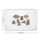 Watercolor Critters  Slip-Resistant Bath Mat