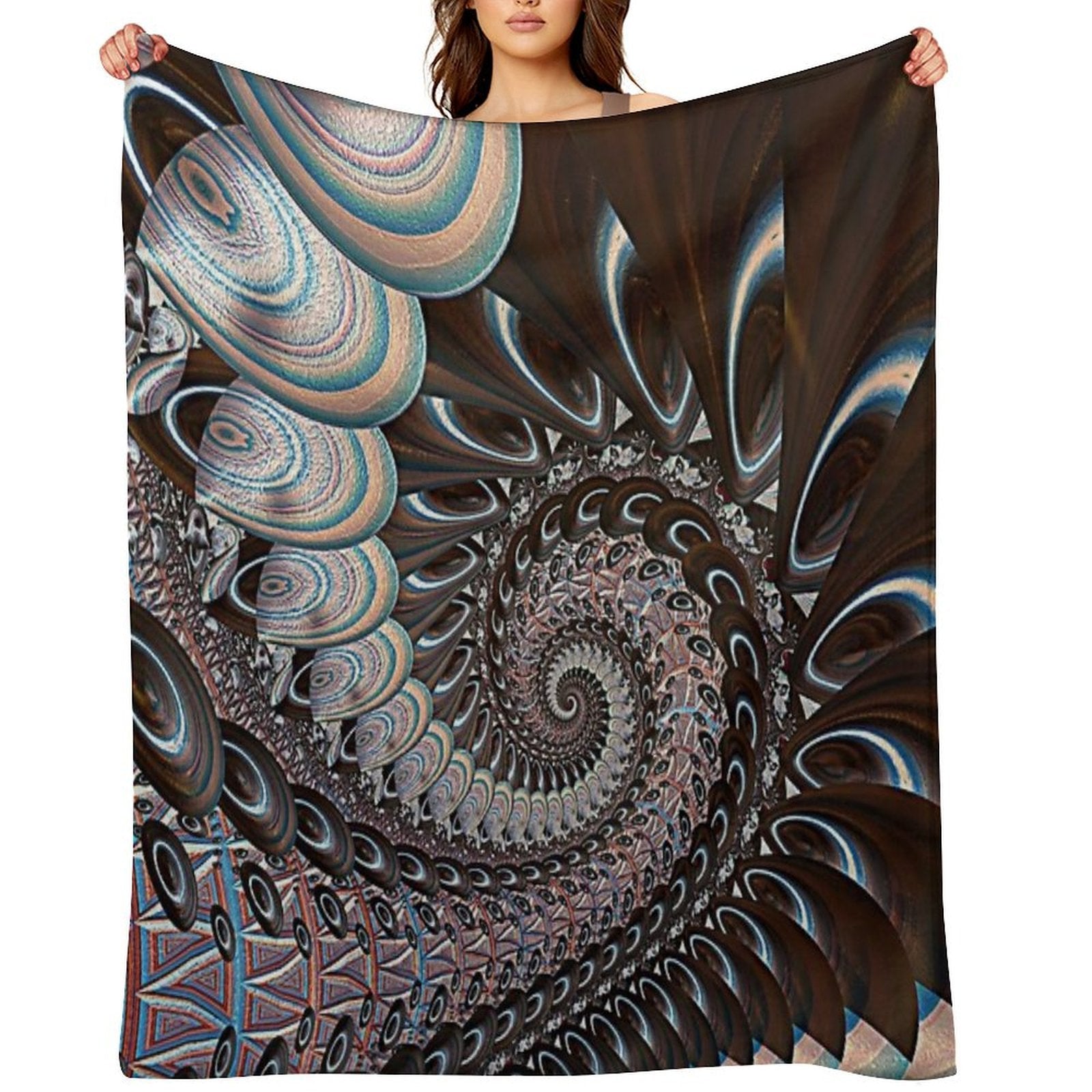 Illumined Shungite... Wrinkle-free Throw Blanket